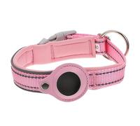 HEMOTON Cobertura Protectora del Collar De Mascotas para Perros Etiqueta De Aire Etiquetas De Aire Collar para Mascotas con Estuche Collares Rastreador De Perros Nylon Rosa