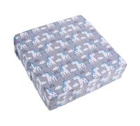 HEMOTON Cojín Elevador Ajustable Para Silla De Comedor Infantil, Soporte Ergonómico, Funda Extraíble De Fácil Lavado, Cojín Cómodo Gris Con Diseño De Caballo Para Bebés y Niños Pequeños