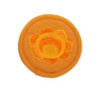 HEMOTON Cojín Redondo Bordado para Cuenco Sonoro Budista, Tapete Ritual de 16 Cm Color Naranja, Alfombrilla Artesanal para Cuencos Cantores y Decoración Espiritual Varios estilos