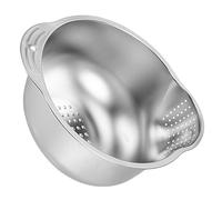 HEMOTON Colador de Acero Inoxidable para Cocina Cuenco para Lavar Arroz y Cesta Coladora Multifuncional, Resistente y Versátil para Frutas y Verduras en Cocina