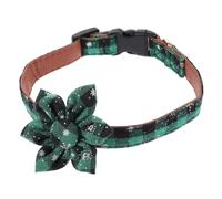 HEMOTON Collar De Perro Navidad Collares para Gatos Pequeño Día Festivo Mascota Cuello Hebilla Simple Hola Decoración del Collar De Gato Alegre Collares para Perros Paño Verde