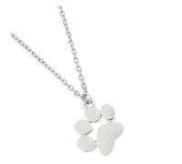 HEMOTON Collar de Plata con Colgante de Pata de Perro para Mujer Gargantilla de Moda Joyería de Clavícula Creativa y Duradera para Uso Diario y Regalos