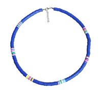 HEMOTON Collar Mujer Arcilla Redondo Azul Estilo Playa Casual Cadena Ligera para Verano