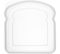 HEMOTON Contenedor Transparente para Sándwiches Pequeño 13x12.5x3.5 Cm, Caja de Almacenamiento Hermética Reutilizable para Bocadillos y Frutas, Porta Bocadillo Ligero y Resistente