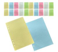 HEMOTON Cuaderno de Anillas A5 Papel de 80gsm, 5 Libros, 100 Páginas por Libro, Hojas Perforadas de 6 Agujeros, Uso Portátil y Versátil para Oficina y Planificación