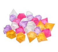 HEMOTON Cubitos de Hielo Reutilizables de Pp, 24 Piezas, Diseño Diamante Transparente, Rápido Congelado para Vino, Whisky y Bebidas Frías, Bandeja para Cocina y Enfriador Portátil