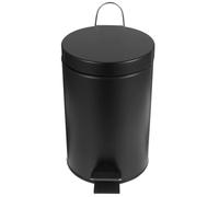 HEMOTON Cubo de Basura de Cocina Pedal, Tapa Negra, 3l de Hierro | Lavable y Fácil de Limpiar, Abertura Amplia, Reutilizable, para Familia y Otros Espacios Necesita