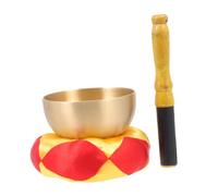 HEMOTON Cuenco De Meditación Cuenco Tibetano De Cobre Para Yoga y Terapia Músical Incluye Cojín y De Tibetano
