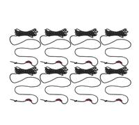 HEMOTON Cuerdas Tensoras Reflectantes de 4 MM para Tienda de Campaña 8 Unidades Negras Resistentes al Viento con Tensor Ajustable Cuerda de Amarre para Acampar Senderismo y Toldos