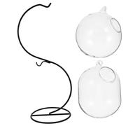 HEMOTON De para Pecera Transparente para Dorados Escritorio Florero De Agua Soporte De Hierro