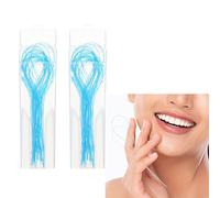 Hemoton Enhebrador de hilo dental 2 cajas Enhebrador de hilo dental Herramienta de limpieza de dientes para frenos, puentes e implantes (verde)
