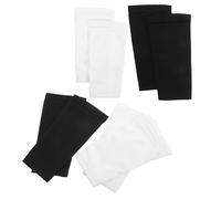 HEMOTON Espinilleras de Fútbol Funda Doble Capa Transpirable y Soporte Estable para Espinilleras, Talla L, 4 Pares (2 en Color Claro 2 en Color Oscuro), Protección para Espinillas