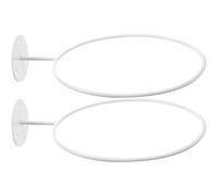 HEMOTON Estante de Almacenamiento de Baloncesto y fútbol de Pared, 2 Soportes de Hierro Blanco, diseño Simple para garajes y Espacios Interiores