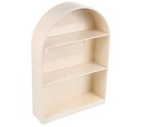HEMOTON Estante de Exhibición para Figuras de 3 Capas, Plástico Blanco | Organizador Mural, Estilo Simple y Elegante, para Modelos y Estatuillas en Estudio o Tienda