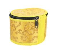 HEMOTON Estuche para Cuenco de Sonido Estuche de Transporte para Cuencos Cantores Algodón Dorado Cierre de Cremallera Meditación Budista Color Aleatorio