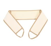 HEMOTON Exfoliante Corporal Doble Cara de Lufa Natural Color Beige Borde Café, Paño Exfoliante Grande y Largo para Ducha, Depurador de Espalda para Hombre y Mujer, Herramienta Cómoda