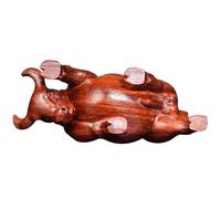 HEMOTON Figura Decorativa de Madera de Sándalo Diseño de Toro de Lidia, Adorno Creativo y Delicado para Oficina y Hogar, Escultura Artesanal