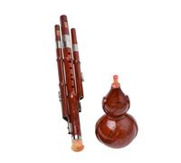 HEMOTON Flauta De Cucurbitáceas China Hulusi Para Principiantes Tono C, Instrumento Tradicional De Baquelita Liso, Compacto y Duradero, Adecuado Para Estudiantes y Práctica Musical