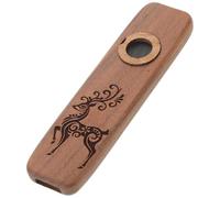 HEMOTON Flauta Kazoo de Madera Profesional de Nogal, Instrumento Musical de Viento Adultos, Compacto y Duradero, Adecuado para Estudio y Escenario, Obsequio Musical Original