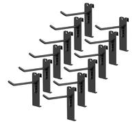 HEMOTON Ganchos de Pared de Rejilla Metálica Resistentes Pedal Engrosado, 12 Unidades, Gancho Utilitario para Exhibición y Organización en Hogar, Tienda y Almacén