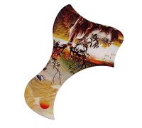 HEMOTON Golpeador Para Guitarra Acústica Autoadhesivo Protección Contra Arañazos Diseño Patrón De Alce Marrón Fácil Instalación Decorativo Duradero