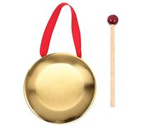 HEMOTON Gong Chino De Mano Instrumento De Percusión Con Martillo Gong De Metal Para Fiestas y Festivales