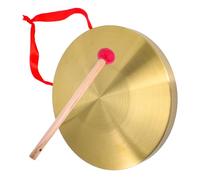 HEMOTON gong juguetes niño toys multiusos gold mini juguetes de latón instrumento de percusión instrumentos de percusión Mano instrumento musical martillo Accesorios Madera