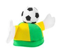 HEMOTON Gorra de Aficionado al Fútbol con Forma de Balón, Terciopelo | Diseño Llamativo para Reuniones de Fans y Proyecciones Interiores, Fácil de Llevar, Portátil y Cómodo