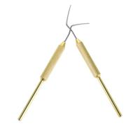 HEMOTON Herramienta de Injerto Móvil para Cría de Reinas de Colmena, Aguja de Apicultura de Aluminio Resistente, Color Amarillo, 2 Piezas, Equipo Portátil para Suministros de