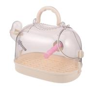 HEMOTON Jaula Portátil para Loros De Viaje Transparente con Percha para Pájaros Pequeños Ratas Ardillas De Guinea Canarios Periquitos y Agapornis para Transporte