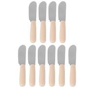HEMOTON Juego de 10 Cuchillos para Untar Mantequilla y Queso de Acero Inoxidable con Mango Ergonómico y Agarre Cómodo para Cocina y Hornear