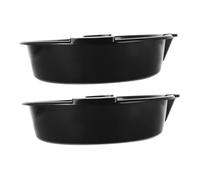 HEMOTON Juego de 2 Bandejas de Goteo de Plástico Negro para Recogida de Aceite Reutilizables y Fáciles de Limpiar Bandejas Grandes para Cambio de Aceite y Mantenimiento del Automóvil