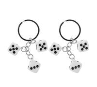 HEMOTON Juego de 2 Llaveros de Dados de Resina de Color Claro Accesorios Creativos y Lindos para Bolso Llaveros Divertidos y Geniales para Mujer Resistentes y Modernos para Uso Diario