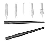 HEMOTON Juego de 2 Sets 12 Piezas de Mango de Bolígrafo de Dibujos Animados de Plástico y Metal, Fácil de Usar para Escritura y Dibujo Escolar