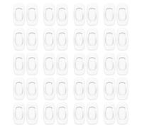 HEMOTON Juego de 20 Pares de Almohadillas Nasales Cuadradas Transparentes de Silicona Antideslizante para Gafas, Repuestos para Nariz, Cómodas y Fáciles de Instalar, Accesorio