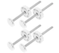 HEMOTON Juego de 4 Barras de husillo roscado para Puertas M8 (8 mm) Pieza de Perno de Repuesto para Rejilla de protección montada a presión para Mascotas