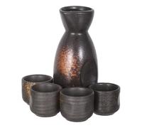 HEMOTON Juego de Sake de Cerámica Japonesa Jarra Ochoko y Tazas, Diseño Elegante y Duradero para Restaurante y Entretenimiento en Casa