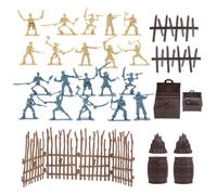 HEMOTON Juego Infantil de Figuras Piratas y Soldados de Plástico, 43 Accesorios de Modelo Pirata, Set de Juguetes, Adecuado para Juegos de rol, Disfraces y Aventuras Temáticas