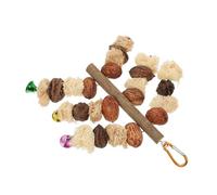 HEMOTON Juguete Colgante para Pájaros Natural con de Sepia y Esponja Vegetal Masticable Seguro para y Aves Decoración Práctica para Jaulas Fácil de Instalar Estimula Dental