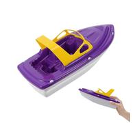 HEMOTON Juguete de Lancha Rápida de Plástico para Baño Infantil, Set de Juguete de Barco Flotante Bebés, Color Azul, Diseño Seguro y Suave para Juegos Acuáticos Bañera