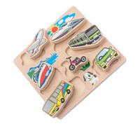 HEMOTON Juguete de Madera Educativo para Bebés Puzzle Geométrico de Figuras Tablero de Rascar Divertido para Niñas Desarrollo Cognitivo y Habilidades Motoras