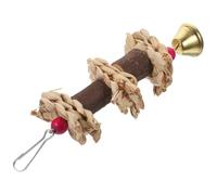 HEMOTON Juguete para Morder para Loros Colgante Hecho De Madera De Maíz y Bloque De Pimienta Natural Tamaño Mediano para Jaula De Pájaros Mascotas Pequeñas y Medianas