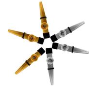 HEMOTON Kazoos Para Adultos y Instrumento Kazoo De Metal Set De 6 Para Principiantes.