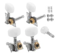 HEMOTON Kit De Afinadores Para Banjo 4 1 Clavijas De Afinación Semi-cerradas Accesorios De Instrumentos Musicales Material Duradero Color Plata