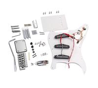 HEMOTON Kit De Guitarra Eléctrica Diy Completo Sistema De Accesorios y Golpeador Sss Color Blanco Para Bricolaje Musical