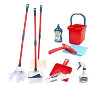 HEMOTON Kit de Realista con Fregona Recogedor Escoba y Cubo para Pequeños Fomenta Responsabilidad y Educativo