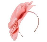 HEMOTON Large Floral Fascinator Headband Elegante Tocado de Flor Grande para Mujeres Bodas Fiestas de Té y Cócteles Diadema Floral Ligera y Cómoda con Seguro