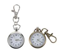 HEMOTON Llavero de Reloj de Bolsillo de Aleación Vintage Pequeño Reloj de Enfermera de Cuarzo para Uso Médico Accesorio Colgante Funcional para Llaves Adecuado para Estudiantes y