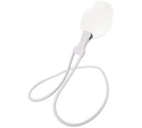 HEMOTON Lupa de Lectura Manos Libres para Cuello Blanca Lupa Grande Aumento Ajustable para Personas Mayores Adecuado para Leer Manualidades y Reparación