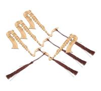 HEMOTON Marcadores de Libros de Madera Delicadas Forma de Saxofón y Diseño de Borlas, 4 Piezas para Decoración y Lectura, Adecuado para Personas y Compañeros